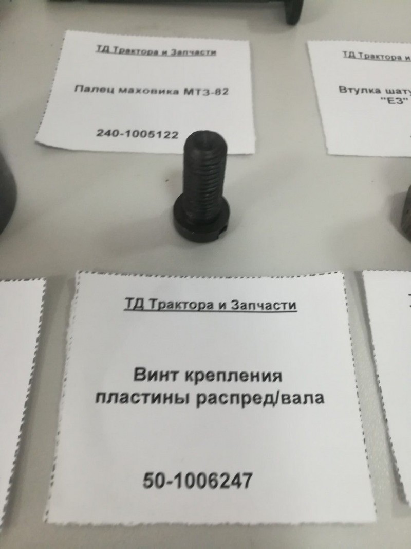 Винт крепления пластины распред/вала — 1