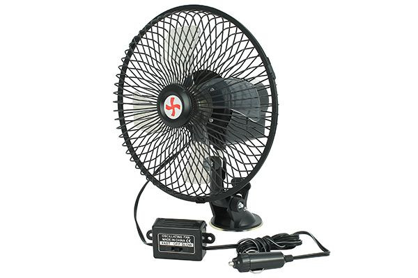 Вентилятор салона 12В D=150 мм 6/12V решетка металл,вакуумный фиксатор — 1